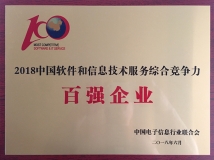 Z6官网人生就是博科技荣获“2018中国软件和信息技术服务综合竞争力百强企业”荣誉